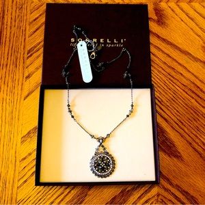 Sorrelli SMITTEN- Crystal Vintage Inspired Pendant with Beaded Chain